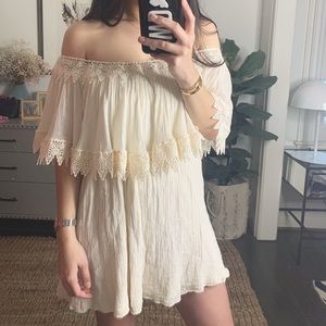 jens pirate booty ivory off the shoulder tunic